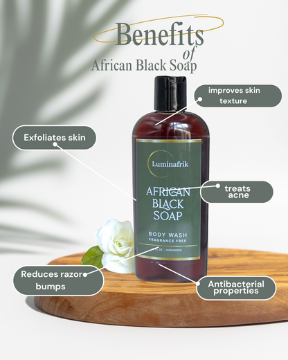 African Black Soap Body Wash - LUMINAFRIK